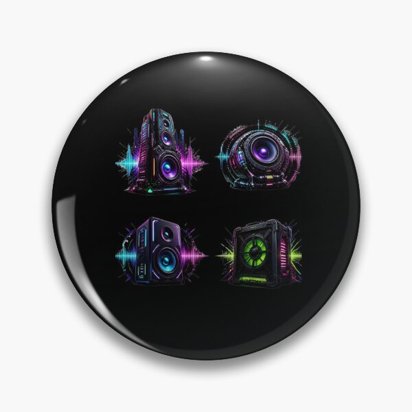 Item preview, Cyberpunk Neon Subwoofer Sound System Speaker Pack designed and sold by LazyDayzCo.