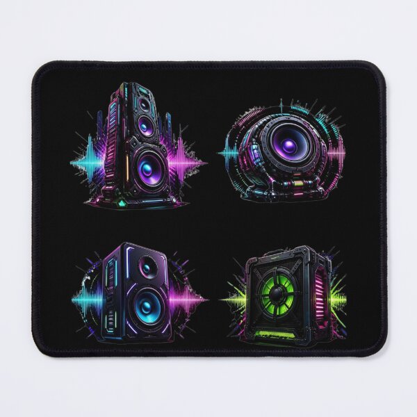 Item preview, Cyberpunk Neon Subwoofer Sound System Speaker Pack designed and sold by LazyDayzCo.