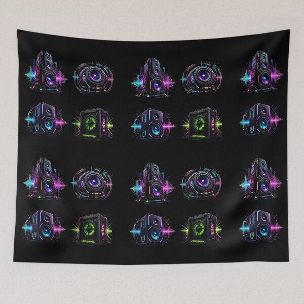 Item preview, Cyberpunk Neon Subwoofer Sound System Speaker Pack designed and sold by LazyDayzCo.