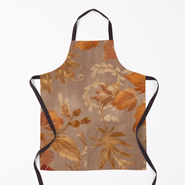 Item preview, Vintage Golden Autumn Leaves Pattern — Warm Fall Floral Textile Art designed and sold by LYAN-STORE.