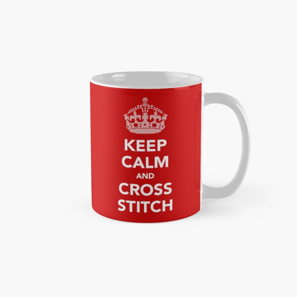 Item preview, Keep Calm and Cross Stitch - Funny Crafting & Embroidery Art Design designed and sold by knappidesign.