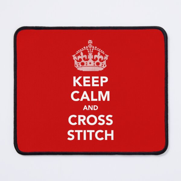 Item preview, Keep Calm and Cross Stitch - Funny Crafting & Embroidery Art Design designed and sold by knappidesign.