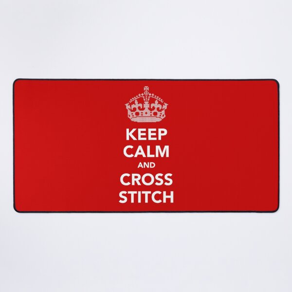 Item preview, Keep Calm and Cross Stitch - Funny Crafting & Embroidery Art Design designed and sold by knappidesign.