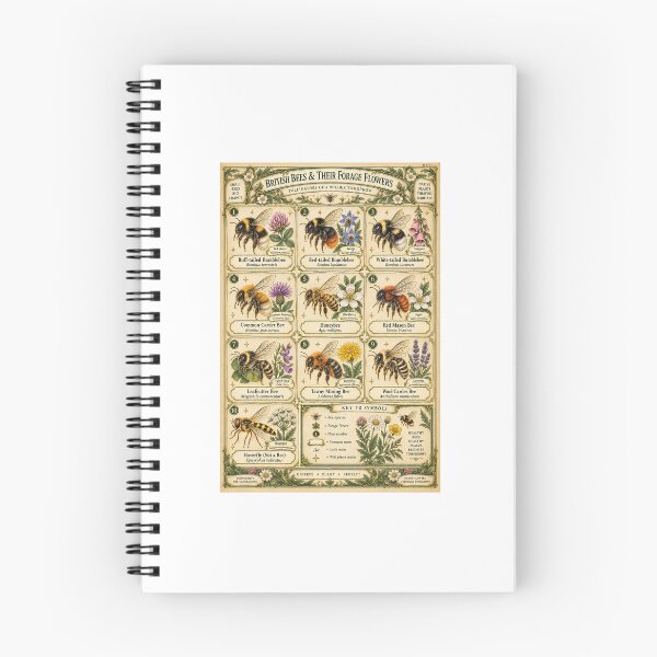 Item preview, Bee Identification Chart | Pollinator Wildflower Botanical | Gardener Gift designed and sold by Brackenlume Studio.