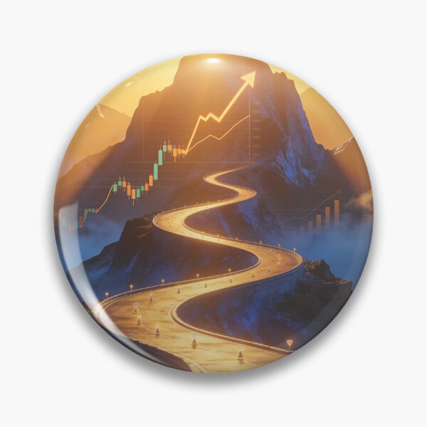 Item preview, Road to Success - Financial Growth & Mountain Peak Art designed and sold by OksArtStudio.