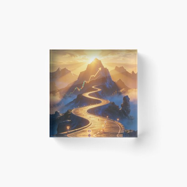 Item preview, Road to Success - Financial Growth & Mountain Peak Art designed and sold by OksArtStudio.