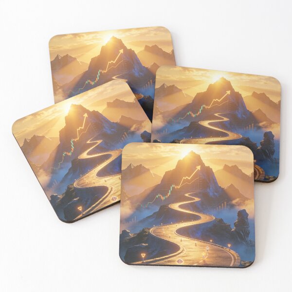 Item preview, Road to Success - Financial Growth & Mountain Peak Art designed and sold by OksArtStudio.