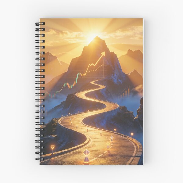 Item preview, Road to Success - Financial Growth & Mountain Peak Art designed and sold by OksArtStudio.
