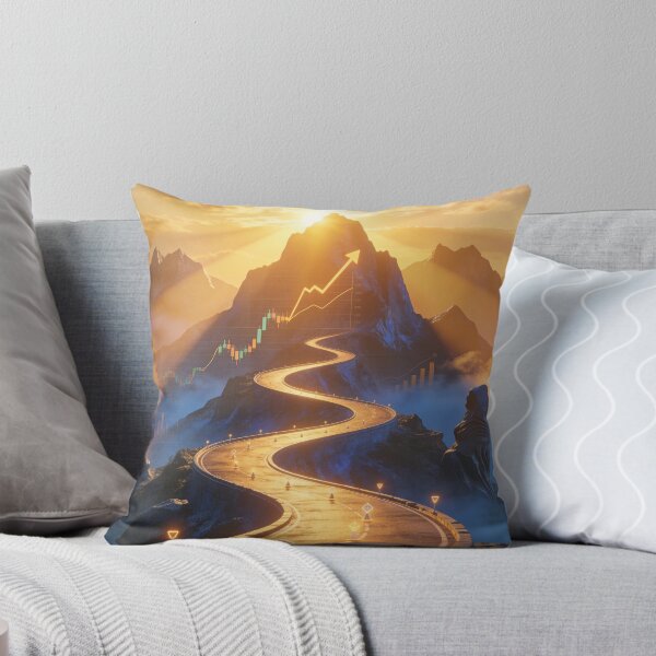 Item preview, Road to Success - Financial Growth & Mountain Peak Art designed and sold by OksArtStudio.