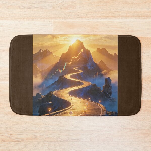 Item preview, Road to Success - Financial Growth & Mountain Peak Art designed and sold by OksArtStudio.