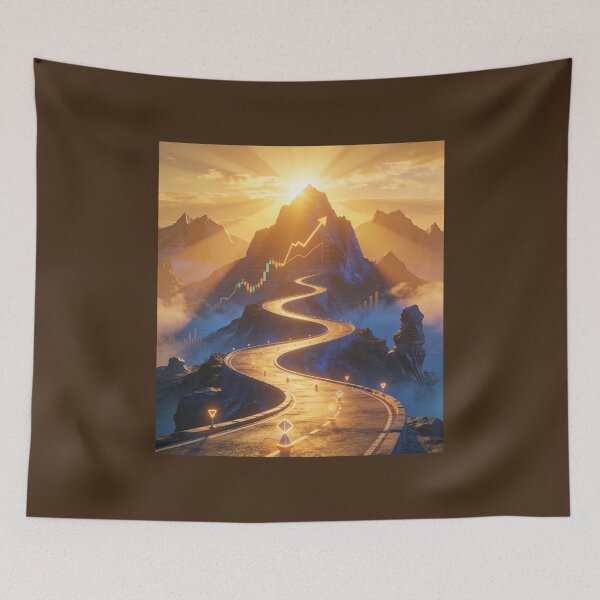 Item preview, Road to Success - Financial Growth & Mountain Peak Art designed and sold by OksArtStudio.