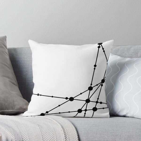 Item preview, Abstract Diagonal Lines and Dots Pattern Black on White designed and sold by MinimalMoodsArt.