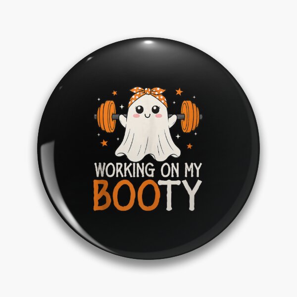 Item preview, Working On My Booty Funny Halloween Gym Ghost designed and sold by Gargamal.
