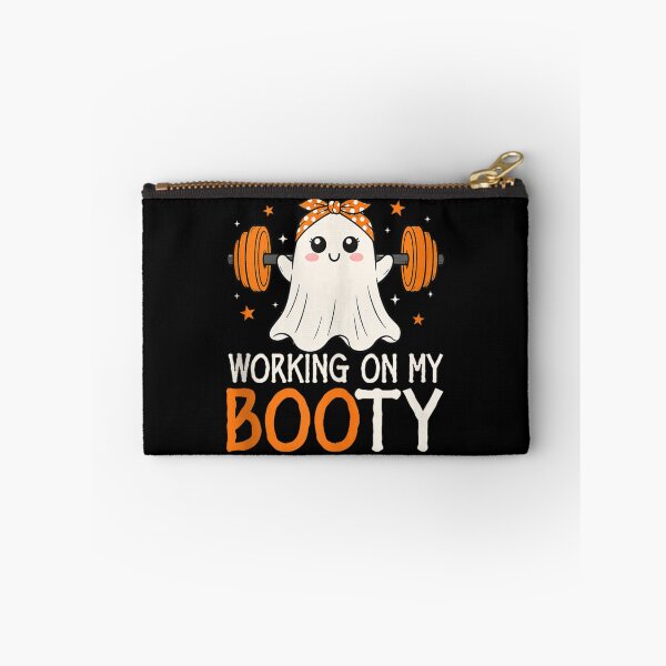 Item preview, Working On My Booty Funny Halloween Gym Ghost designed and sold by Gargamal.
