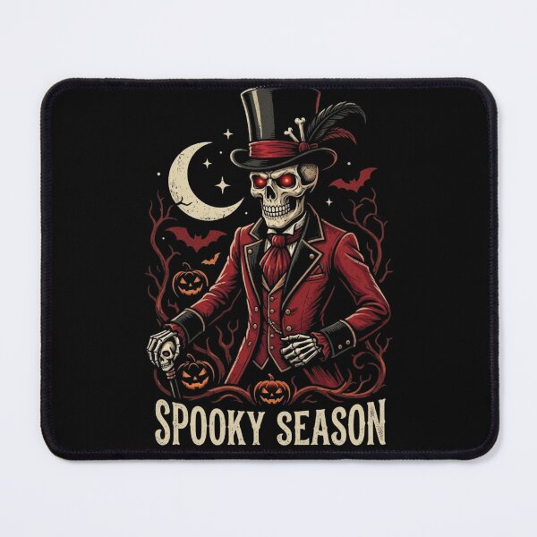 Item preview, Spooky Season Gentleman Skeleton Vintage Halloween T-Shirt designed and sold by Scribe2Vibe.