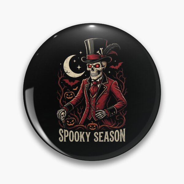 Item preview, Spooky Season Gentleman Skeleton Vintage Halloween T-Shirt designed and sold by Scribe2Vibe.