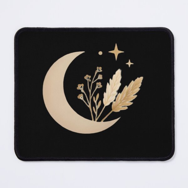 Item preview, Celestial Moon Botanical Golden Boho Line Art designed and sold by BohoMysticArt.