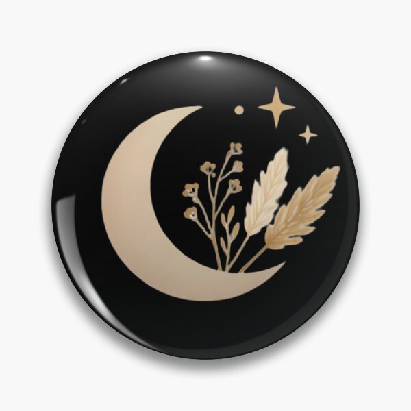 Item preview, Celestial Moon Botanical Golden Boho Line Art designed and sold by BohoMysticArt.