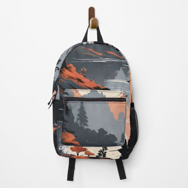 Item preview, Serene Mountain Lake Landscape — Sunset Boat Reflection Vector Art designed and sold by LYAN-STORE.