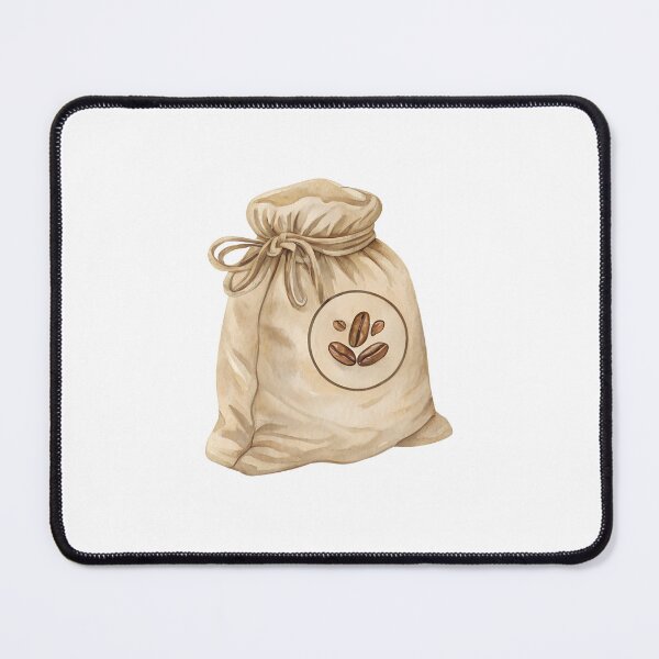 Item preview, Watercolor Coffee Beans Burlap Sack designed and sold by AlinaMel.