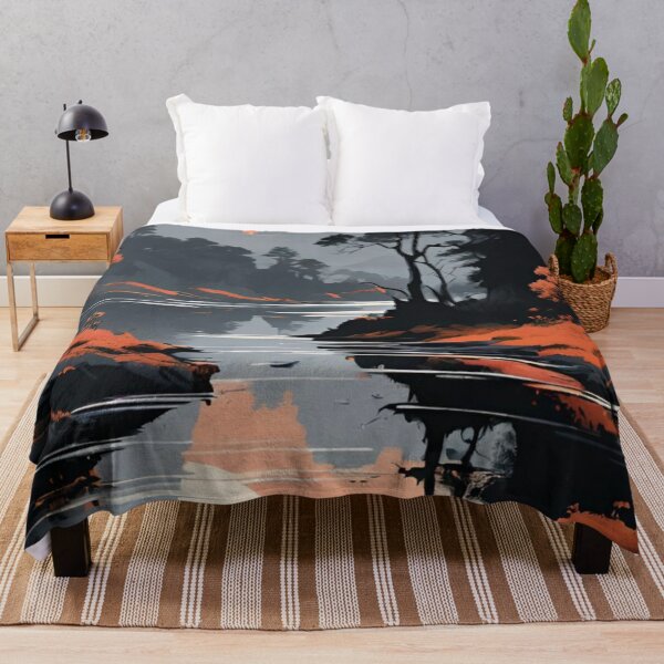 Item preview, Serene Mountain Lake Landscape — Sunset Boat Reflection Vector Art designed and sold by LYAN-STORE.