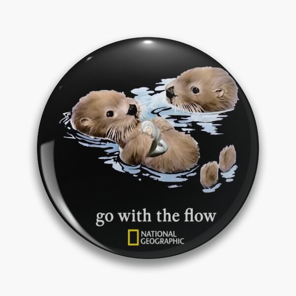 Item preview, National Geographic Otter Go With The Flow Nature Wildlife T-Shirt designed and sold by VelourEmber.