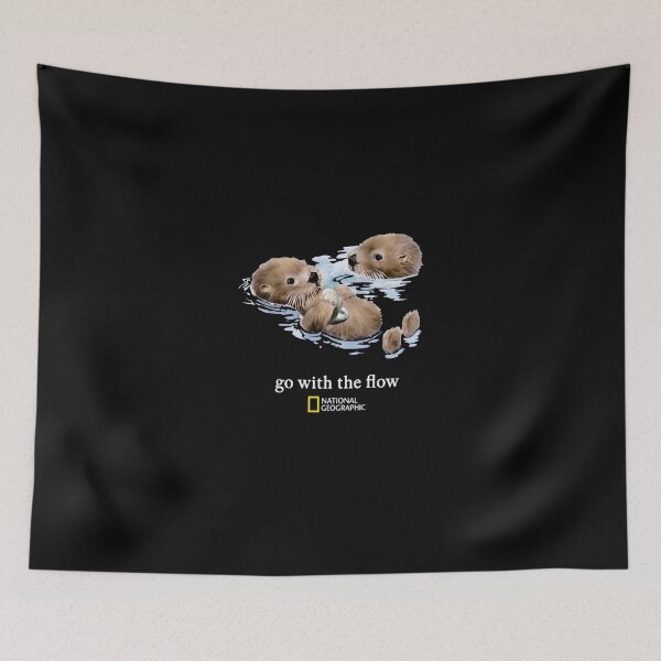 Item preview, National Geographic Otter Go With The Flow Nature Wildlife T-Shirt designed and sold by VelourEmber.
