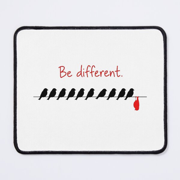 Item preview, Be Different - Birds On Wire - One Red Bird Hanging - Unique Design designed and sold by Vibe-Vary.