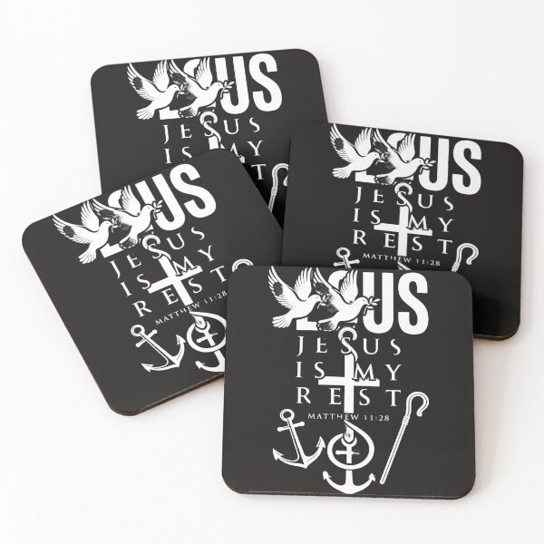 Item preview, Jesus Is My Rest Christian Graphic – Matthew 11:28 designed and sold by KINGDOM GOLD STUDIO.