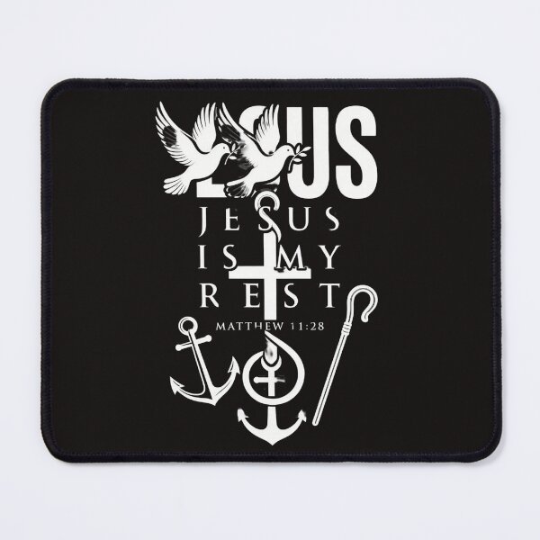 Item preview, Jesus Is My Rest Christian Graphic – Matthew 11:28 designed and sold by KINGDOM GOLD STUDIO.