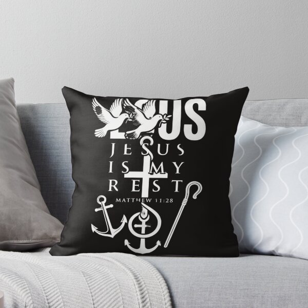 Item preview, Jesus Is My Rest Christian Graphic – Matthew 11:28 designed and sold by KINGDOM GOLD STUDIO.