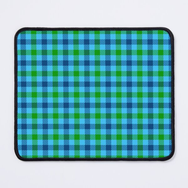 Item preview, Blue And Green On Cyan Gingham Check designed and sold by PatternTitan.