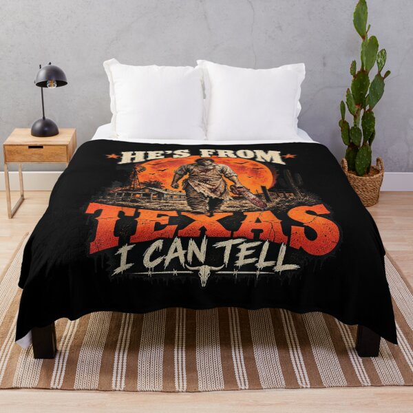 Item preview, Hes from Texas I Can Tell Chainsaw Horror Halloween Graphic designed and sold by Gargamal.