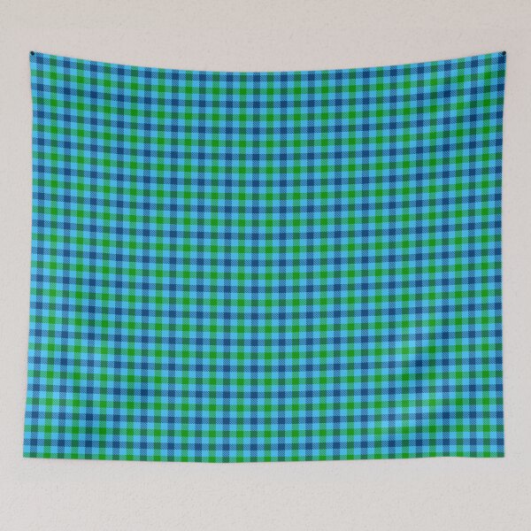 Item preview, Blue And Green On Cyan Gingham Check   designed and sold by PatternTitan.