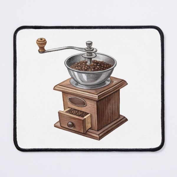 Item preview, Vintage Wooden Coffee Grinder Watercolor designed and sold by AlinaMel.