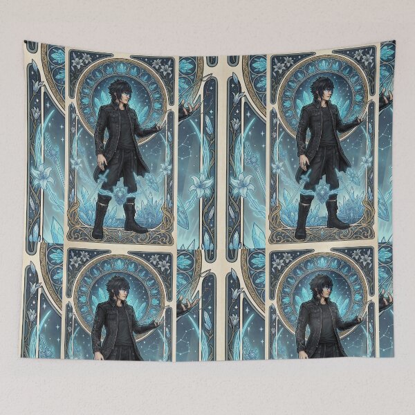Item preview, Noctis in the style of Alphonse Mucha designed and sold by Solace Sparkles.