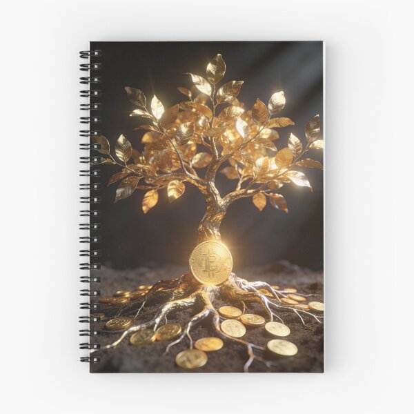Item preview, Bitcoin Money Tree - Crypto Wealth & Financial Freedom designed and sold by OksArtStudio.