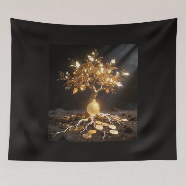 Item preview, Bitcoin Money Tree - Crypto Wealth & Financial Freedom designed and sold by OksArtStudio.