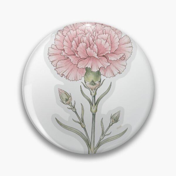 Item preview, Pink Carnation Sticker | Carnation Die Cut Sticker | Fine Line Botanical Decal | Minimalist Floral Laptop Sticker designed and sold by FineLineBotanical .
