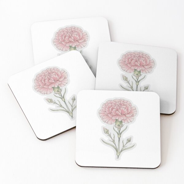 Item preview, Pink Carnation Sticker | Carnation Die Cut Sticker | Fine Line Botanical Decal | Minimalist Floral Laptop Sticker designed and sold by FineLineBotanical .