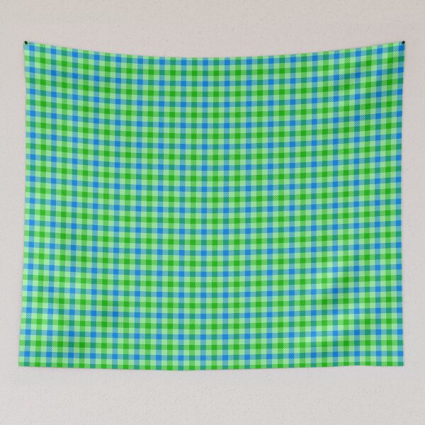 Item preview, Blue And Green On Green Gingham Check   designed and sold by PatternTitan.
