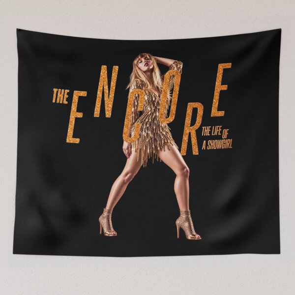 Item preview, Shot 2 TLOAS TaylorShowgirl Encore Edition Sticker – Gold Glitter Encore Era Design designed and sold by taylorvinyls.