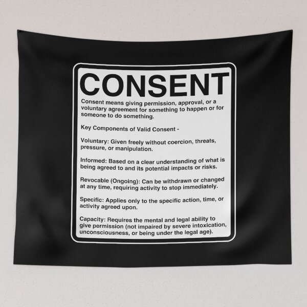 Item preview, Consent, now you know designed and sold by It's Just Me.