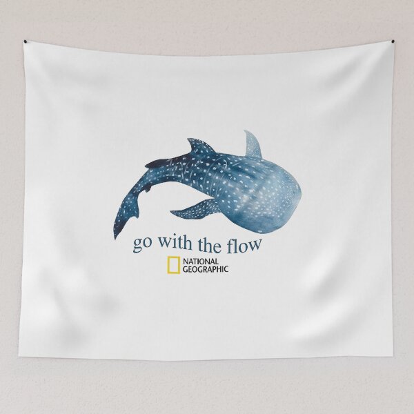 Item preview, Go With The Flow Whale Shark Shirt Ocean National Geographic Graphic Tee designed and sold by VelourEmber.