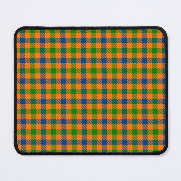 Item preview, Blue And Green On Orange Gingham Check designed and sold by PatternTitan.