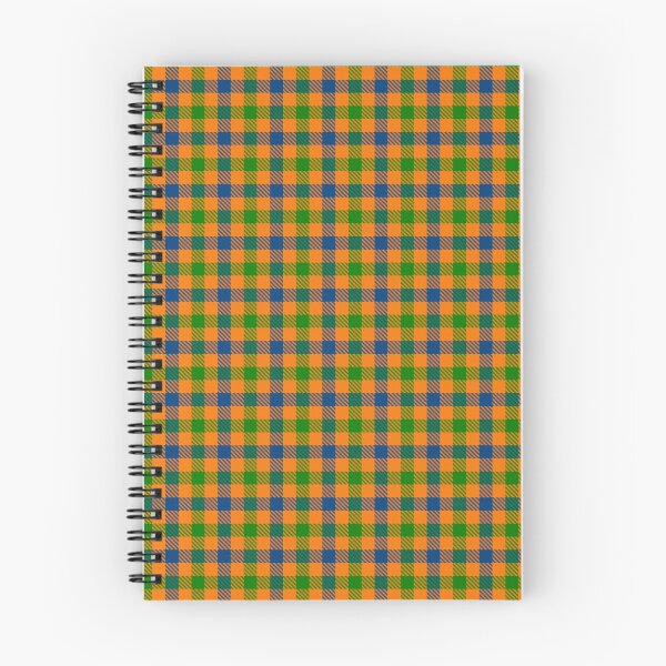 Item preview, Blue And Green On Orange Gingham Check   designed and sold by PatternTitan.