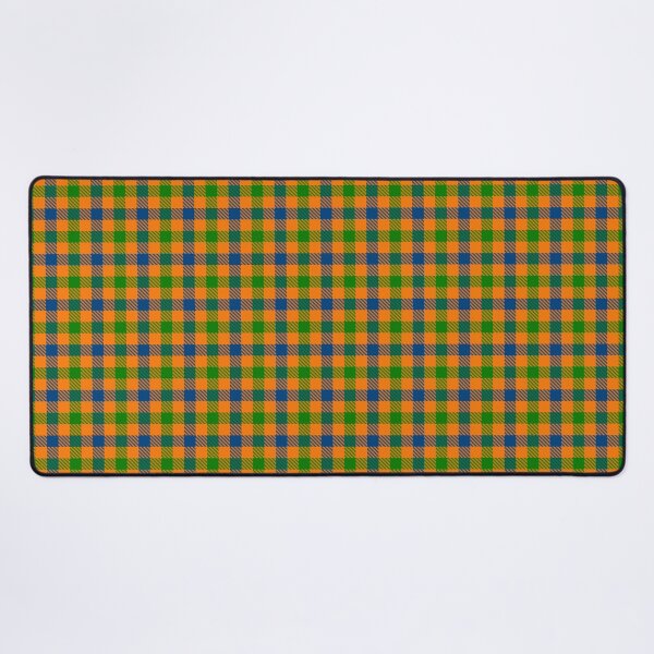Item preview, Blue And Green On Orange Gingham Check designed and sold by PatternTitan.