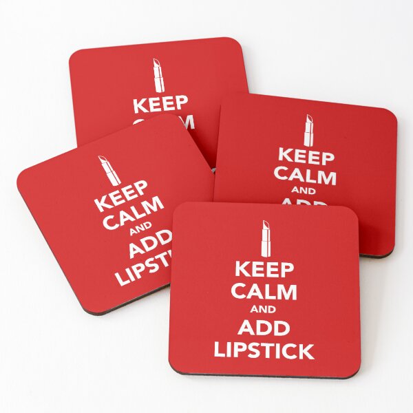 Item preview, Keep Calm and Add Lipstick – Makeup & Beauty Fashion Design designed and sold by knappidesign.