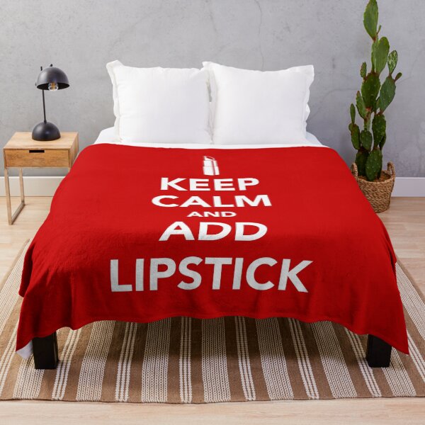 Item preview, Keep Calm and Add Lipstick – Makeup & Beauty Fashion Design designed and sold by knappidesign.