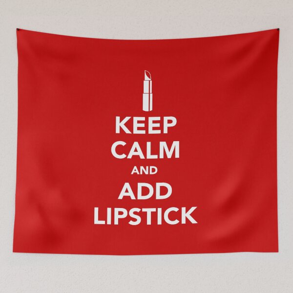 Item preview, Keep Calm and Add Lipstick – Makeup & Beauty Fashion Design designed and sold by knappidesign.